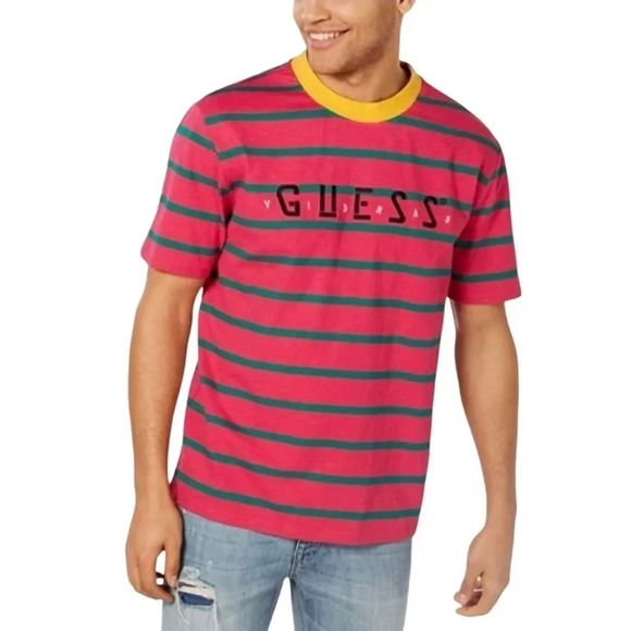 Guess  X J Balvin T-Shirt | Stripe | Size Men’s S - Picture 2 of 7